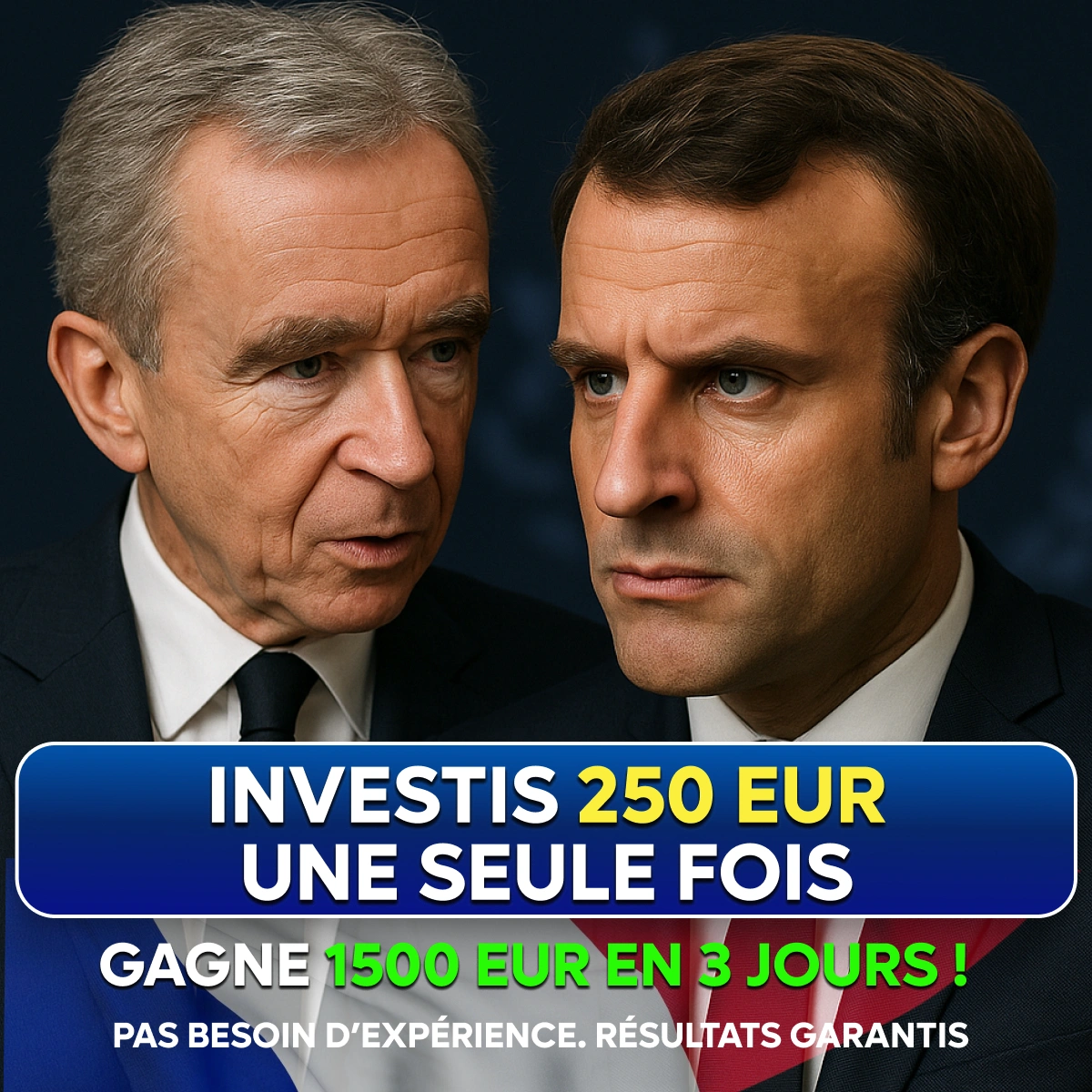 Visuel promotionnel associe a Bernard Arnault et a la campagne Opulatrix